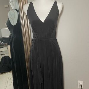 & Other Stories Black Midi Dress